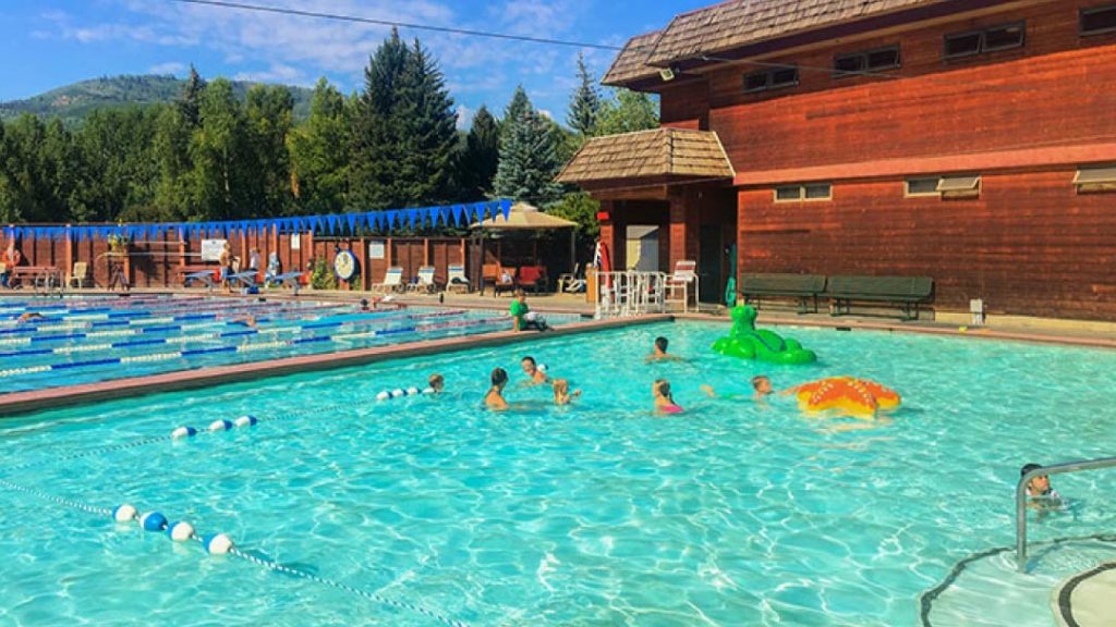 View of the outdoor pool from 2001.