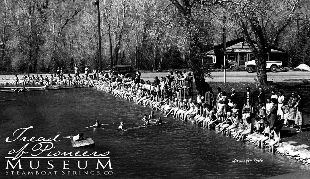 Children and adults alike lined the edge of the pool to enjoy the healing waters that have been at the heart of Steamboat Springs for generations