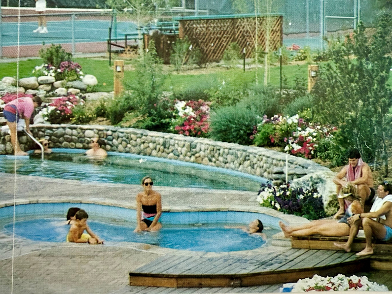 Swimmers enjoy the pool in 1968.