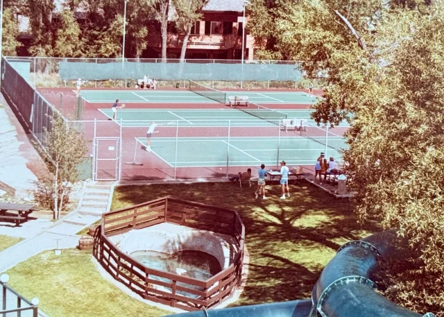 From tennis courts in the 70s🎾 to adding our very first gym in the 80s, 🏋️‍♂️ we’ve been growing alongside Steamboat for 90 years.

Take a look back at the many transformations that shaped the Old Town Hot Springs you know today ➡ www.oldtownhotsprings.org/renovations/